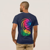 Liquid Rainbow Om Symbol Shirt (Schwarz voll)