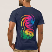 Liquid Rainbow Om Symbol Shirt (Rückseite)