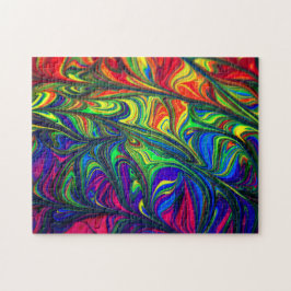 Liquid Rainbow Paint Complex Jigsaw Puzzle Extreme