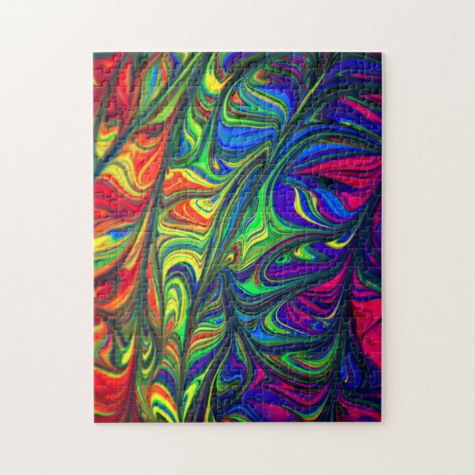 Liquid Rainbow Paint Complex Jigsaw Puzzle Extreme (Vertikal)