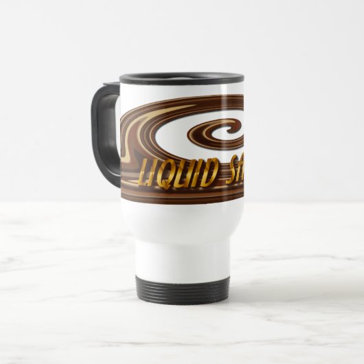 Liquid Sanity Coffee Spaß Travel Mug Reisebecher (Vorderseite Links)