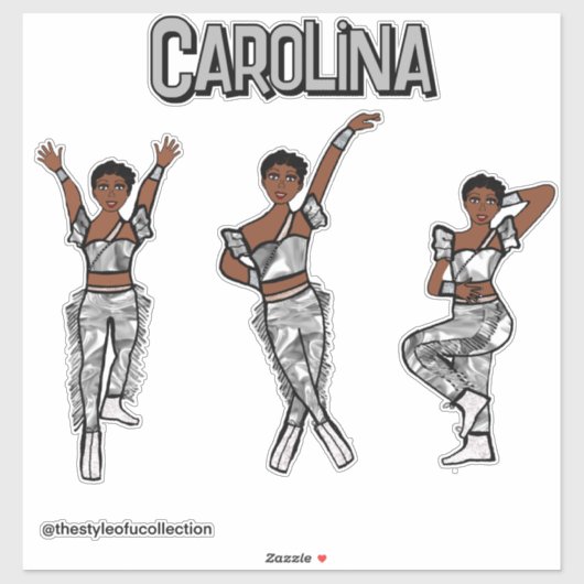 Liquid Silver Dancer #1 Aufkleber (Blatt)