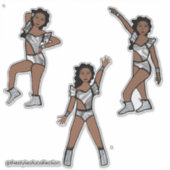 Liquid Silver  Dancer #1 Aufkleber (Vorderseite)