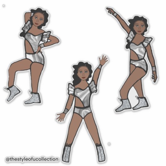 Liquid Silver Dancer #1 Aufkleber (Vorderseite)