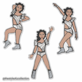 Liquid Silver  Dancer #2 Aufkleber