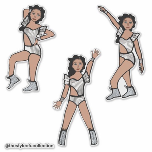 Liquid Silver  Dancer #2 Aufkleber (Vorderseite)