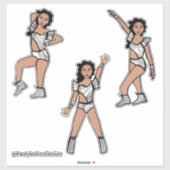 Liquid Silver  Dancer #2 Aufkleber (Blatt)