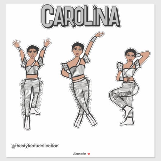 Liquid Silver Dancer #2 Aufkleber (Blatt)