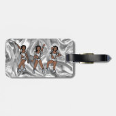 Liquid Silver White Dancer #1  Gepäckanhänger (Rückseite horizontal)