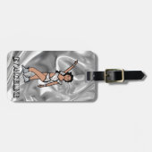 Liquid Silver White Dancer #2 Gepäckanhänger (Vorderseite horizontal)