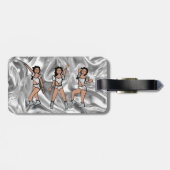 Liquid Silver White Dancer #2 Gepäckanhänger (Rückseite horizontal)
