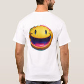 "Liquid Smileynt: A Quirky Splash Paint Portrait" T-Shirt (Rückseite)