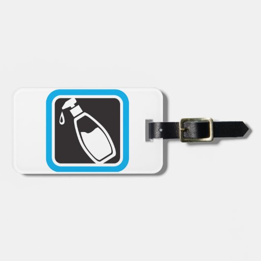 Liquid Soap Dispenser Pump Bottle Icon Gepäckanhänger (Vorderseite horizontal)