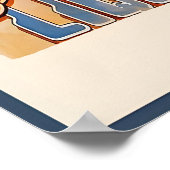 Liquid Space Poster mit Surf-Illustration aus den  (Ecke)