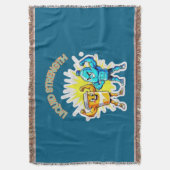 Liquid Strength – Funny Juice & Water Muscle Desig Decke (Vorderseite Vertikal)