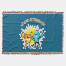 Liquid Strength – Funny Juice & Water Muscle Desig Decke