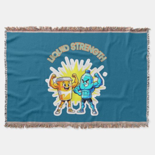 Liquid Strength – Funny Juice & Water Muscle Desig Decke (Vorderseite)