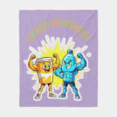 Liquid Strength – Funny Juice & Water Muscle Desig Fleecedecke (Vorderseite)