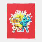 Liquid Strength – Funny Juice & Water Muscle Desig Fleecedecke (Vorderseite)