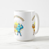 Liquid Strength – Funny Juice & Water Muscle Desig Kaffeetasse (VorderseiteRechts)