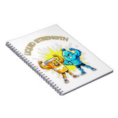 Liquid Strength – Funny Juice & Water Muscle Desig Notizblock (Rechte Seite)