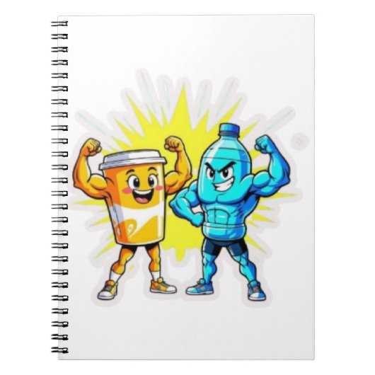 Liquid Strength – Funny Juice & Water Muscle Desig Notizblock (Vorderseite)