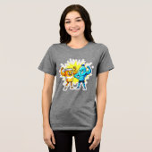 Liquid Strength – Funny Juice & Water Muscle Desig Tri-Blend Shirt (Vorderseite voll)