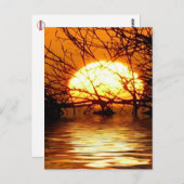 Liquid Sunset Vertikale Postkarte (Vorne/Hinten)