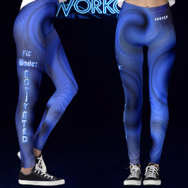 Liquid Swirl Holographic Neon Fitness 2026 Blue Leggings