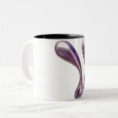 "Liquid V Reflection"-Design-Tasse Zweifarbige Tasse (Vorderseite Links)