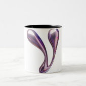 "Liquid V Reflection"-Design-Tasse Zweifarbige Tasse (Mittel)