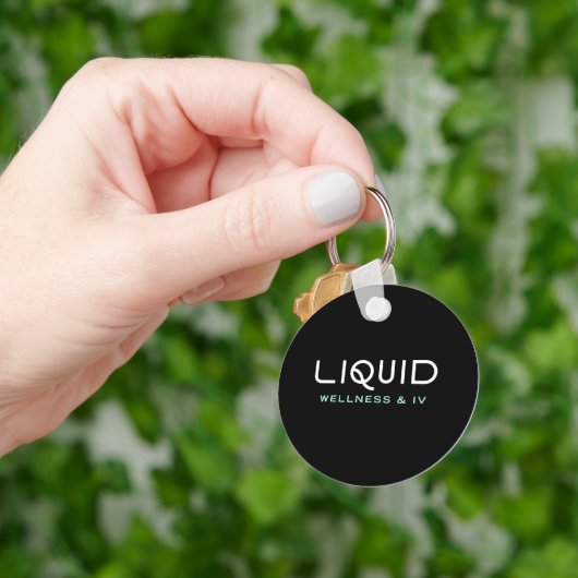Liquid Wellness & IV - Black Keychain Schlüsselanhänger (Hand)