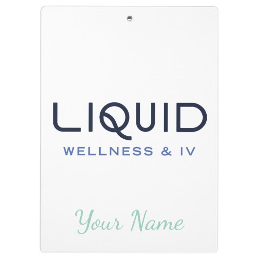 Liquid Wellness + IV Clipboard - Personalized Klemmbrett (Rückseite)