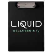 Liquid Wellness & IV Klemmbrett - Schwarz (Vorderseite)