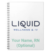Liquid Wellness & IV Notizbuch Notizblock (Vorderseite)