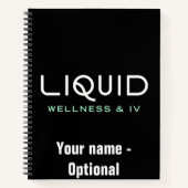 Liquid Wellness & IV Notizbuch - Schwarz (Vorderseite)