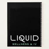 Liquid Wellness & IV Planner - Black Planer (Rückseite)