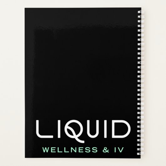 Liquid Wellness & IV Planner - Black Planer (Rückseite)