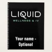 Liquid Wellness & IV Planner - Black Planer (Vorderseite)