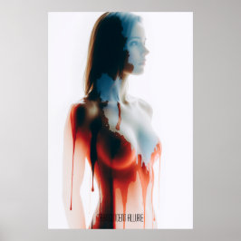 "Liquide Allure" Transluzente Silhouette Kunst Poster