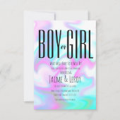 Liquide, irrisierende Candy Gender offenbaren ihn Einladung (Vorderseite)