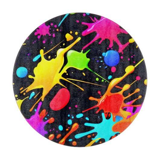 Liquide Kunst: Dynamisch & lebendig Schneidebrett (Vorderseite)