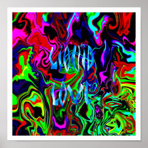 Liquide Liebe ~ Drucken mit weißen Kanten. Poster