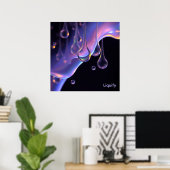 Liquify - AI Fantasy Sci-fi Digital Art Print Poster (Heimbüro)