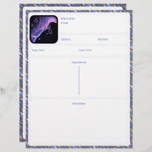 Liquify - Binder Insert Recipe Card (Vorne/Hinten)