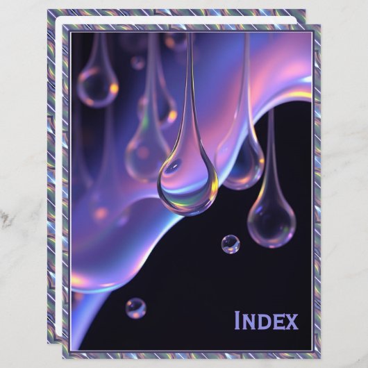 Liquify - Binder Insert Recipe Divider / Index (Vorne/Hinten)