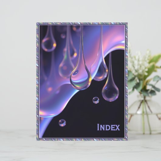 Liquify - Binder Insert Recipe Divider / Index (Stehend Vorderseite)