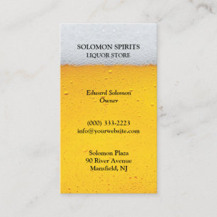 Liquor Beer Store Business Card Visitenkarte