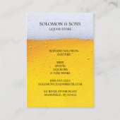 Liquor Beer Store Chubby Business Card Visitenkarte (Vorderseite)