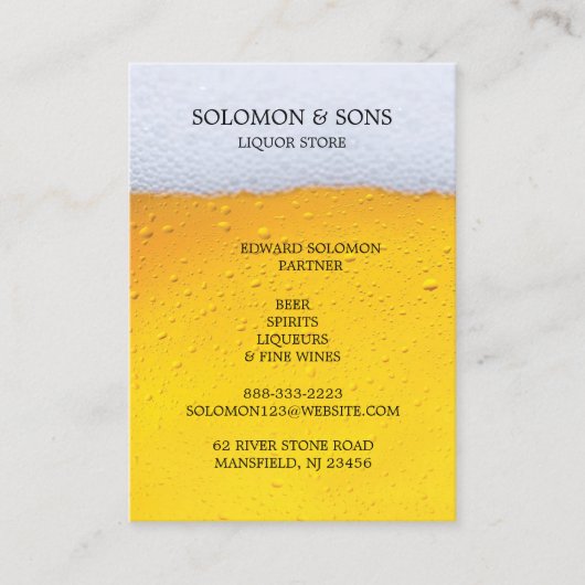 Liquor Beer Store Chubby Business Card Visitenkarte (Vorderseite)